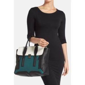 3.1 Philip Lim Large Tricolor Pashli Leather Bag